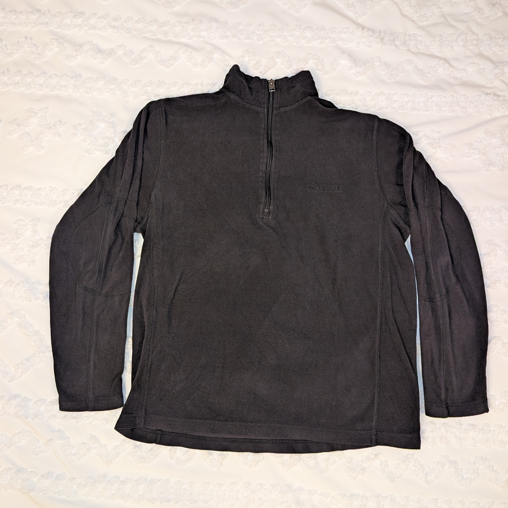 Columbia Men's Black Half Zip-Up Sweater Size Small